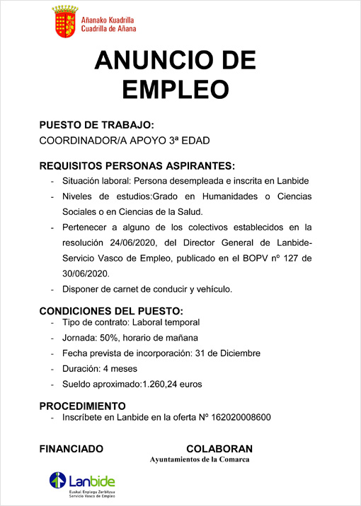 Ofertas empleo de la Cuadrilla de