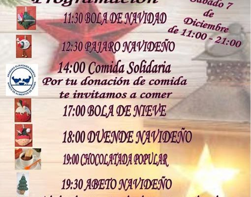 Cartel del II Mercado Navideño Solidario de Iruña de Oca