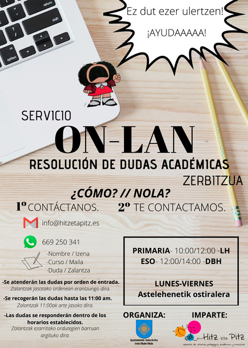 Ayuda escolar en Iruña de Oca
