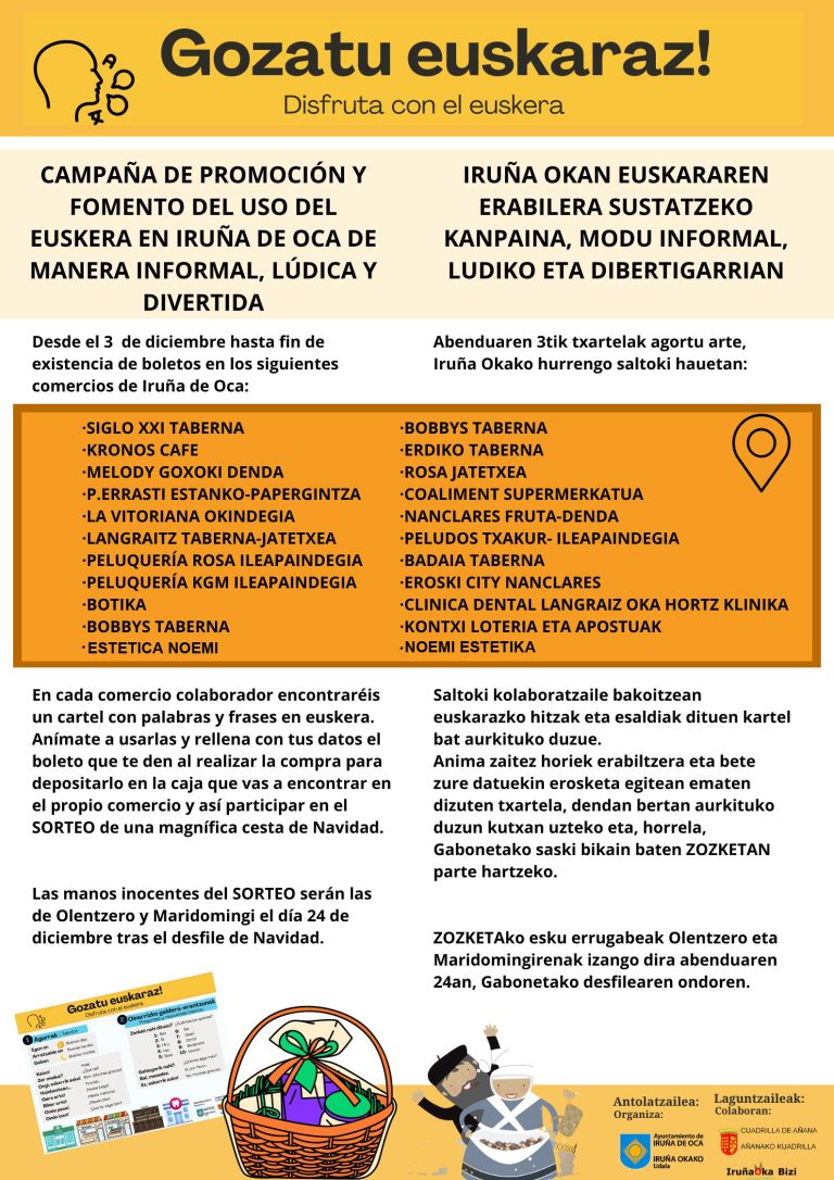Gozatu euskaraz! ¡Disfruta con el euskera!